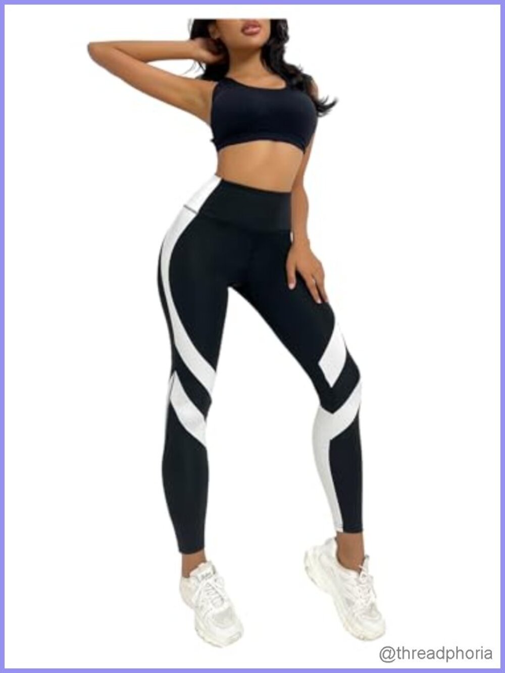 High Waisted Seamless Leggings Color Block Workout Yoga Pants